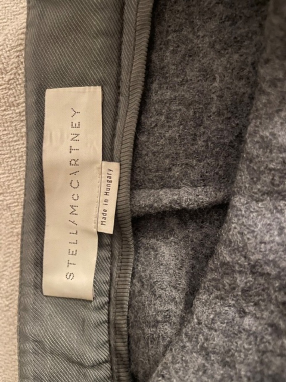 Stella McCartney Skirt Grey Size 34 IT Pure Wool Asymmetric Hem Midi - Picture 3 of 5